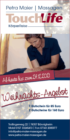 Weihnachts-Aktion 2021 Petra-Maier-TouchLife-Massagen
